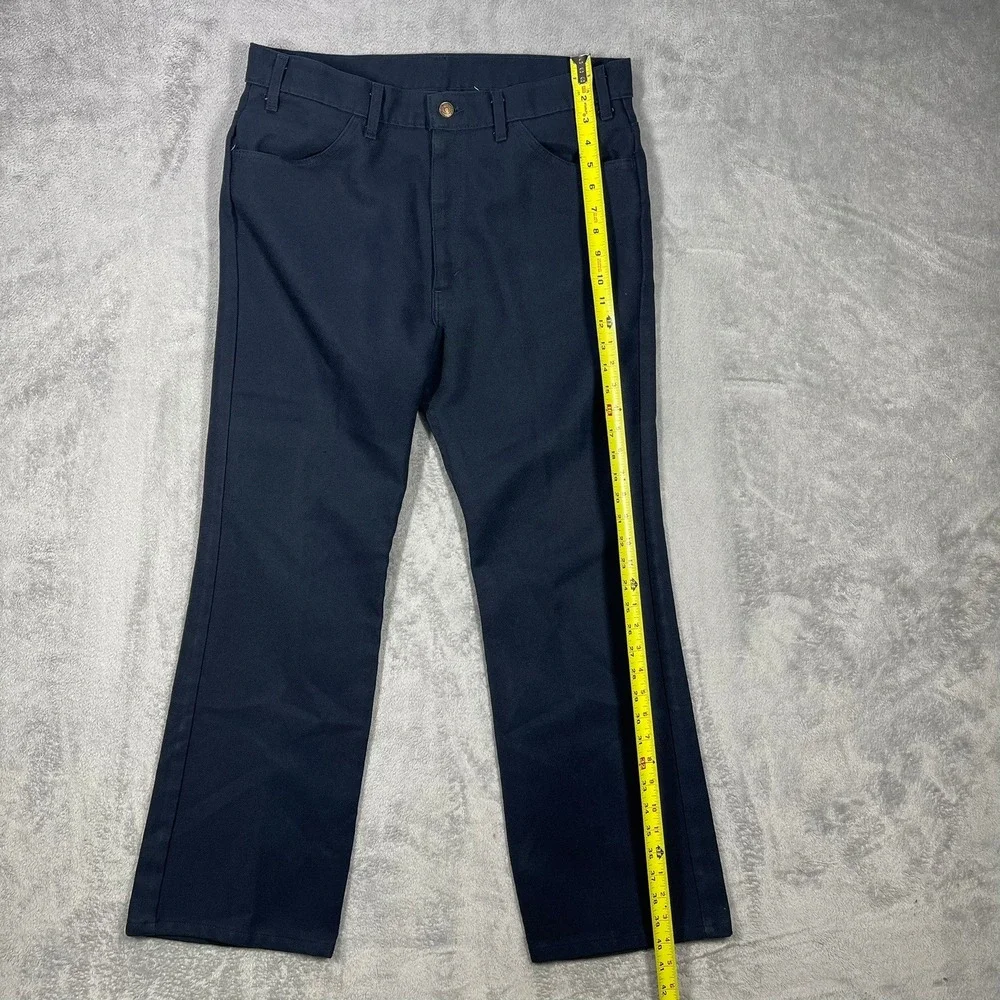 Levi's Slacks Mens 36(34)x30 Navy Blue Vintage Dacron Polyester Pants USA READ